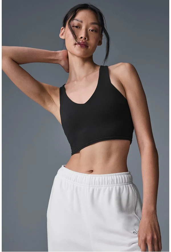 Airbrush Real Bra Tank - Black - Black / XS
