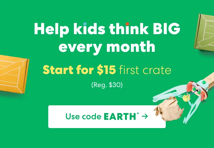 Help kids think big every month. Start for $15 first crate (Reg. $30)