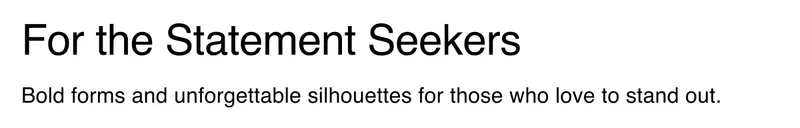 For the Statement Seekers
