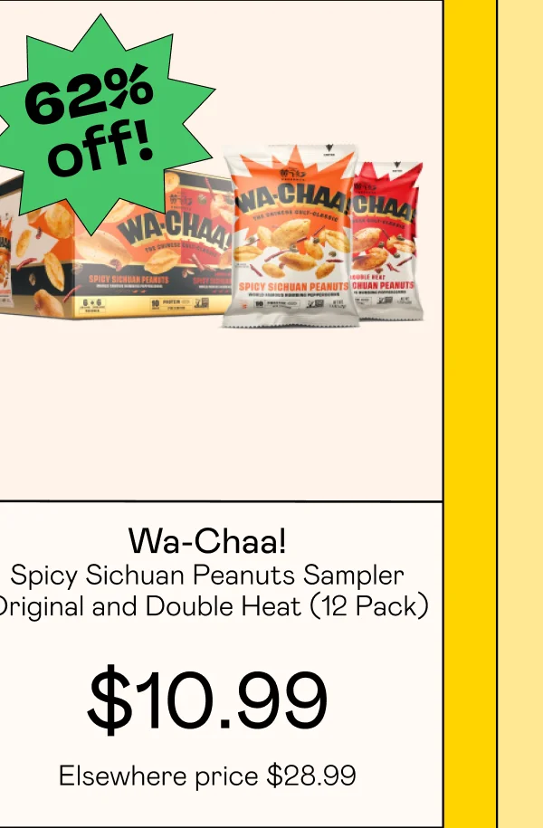 Spicy Sichuan Peanuts Sampler - Original and Double Heat (12 Pack)