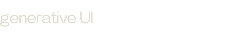 generative UI