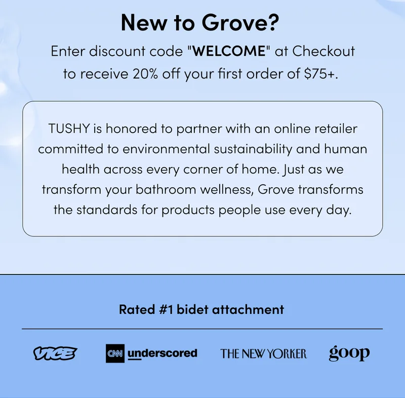 TUSHY X GROVE