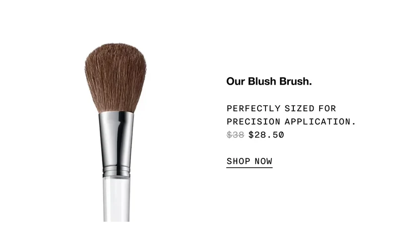 Our Blush Brush. PERFECTLY SIZED FOR PRECISION APPLICATION. $28.50 SHOP NOW