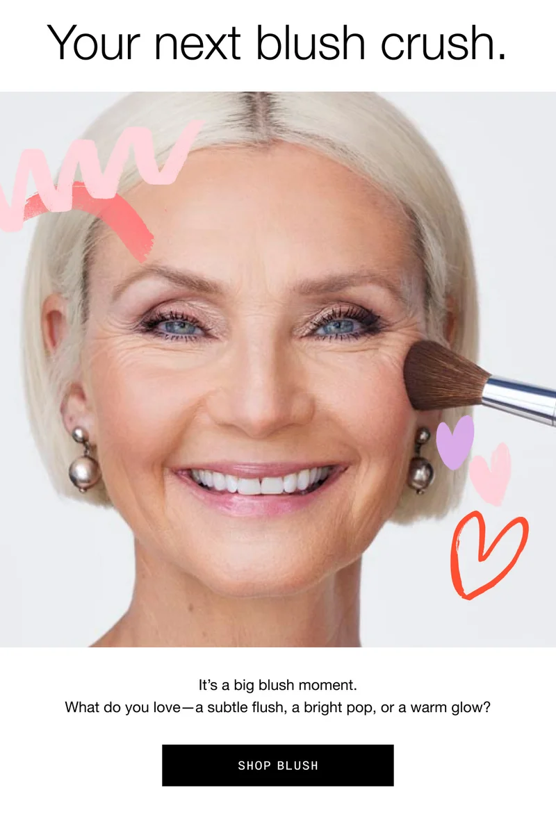 Your next blush crush. It's a big blush moment. What do you love-a subtle flush, a bright pop, or a warm glow? SHOP BLUSH