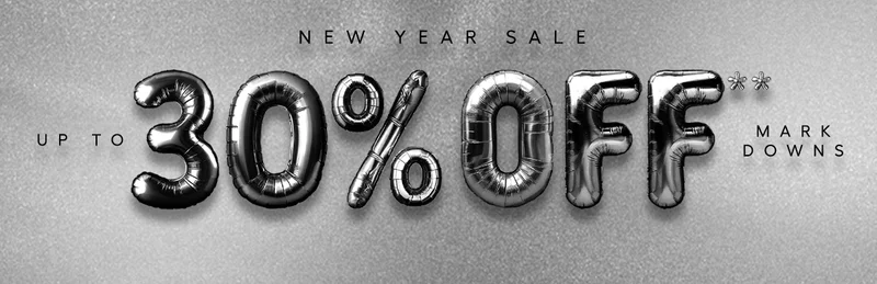 New Year Sale Up to 30% OFF** Markdowns