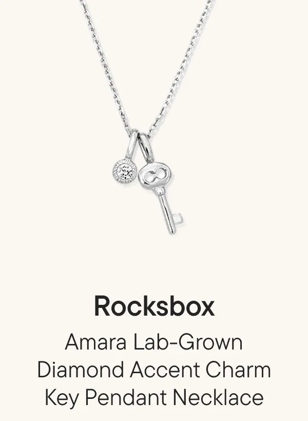 Amara Lab-Grown Diamond Accent Charm Key Pendant Necklace