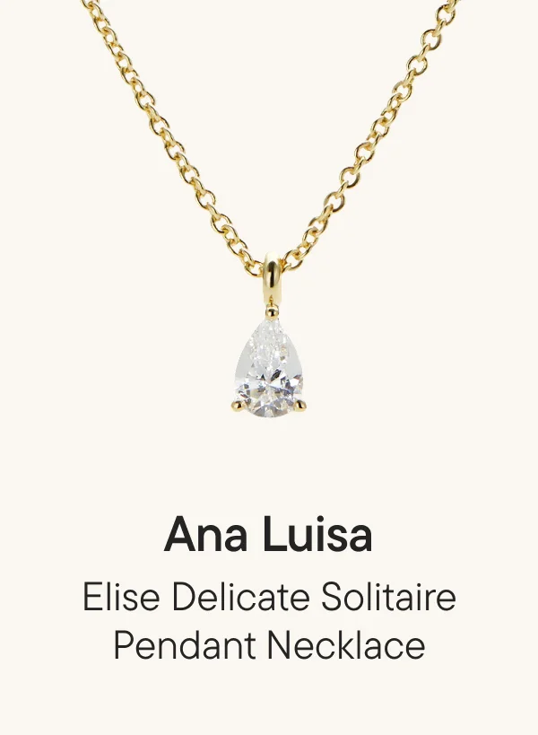 Elise Delicate Solitaire Pendant Necklace