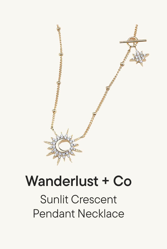 Sunlit Crescent Pendant Necklace