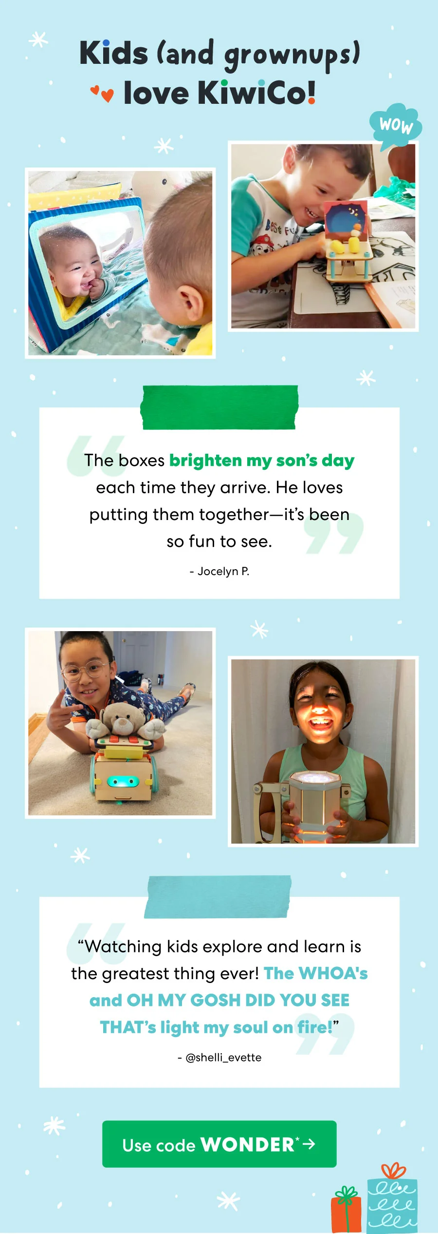 Kids (and grownups) love KiwiCo!
