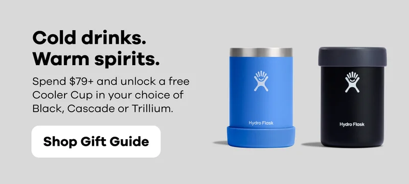 Cold drinks. Warm spirits.  Spend $79+ and unlock a free Cooler Cup in your choice of Black, Cascade or Trillium. | Shop Gift Guide