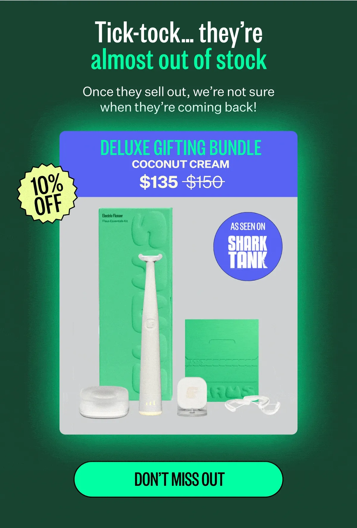 Tick-tock.. they're almost out of stock | Once they sell out, we're not sure when they're coming back! | Deluxe Gifting Bundle - Coconut Cream | $135 | 10% Off | Don't Miss Out