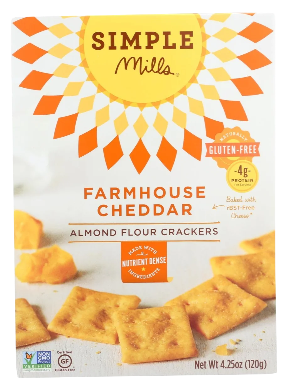 Image of Simple Mills Farmhouse Cheddar Almond Flour Crackers