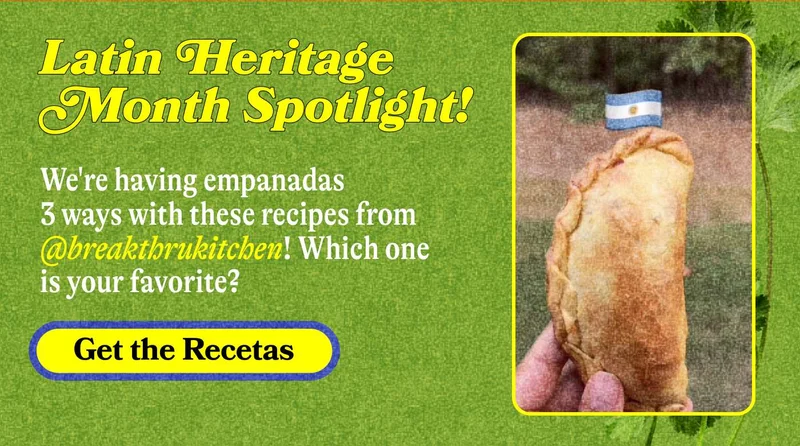 Latin Heristage Month Spotlight! We're having empanadas  ways with these recipes from @breakthrukitchen! Which one is your favorite. Get The Recetas