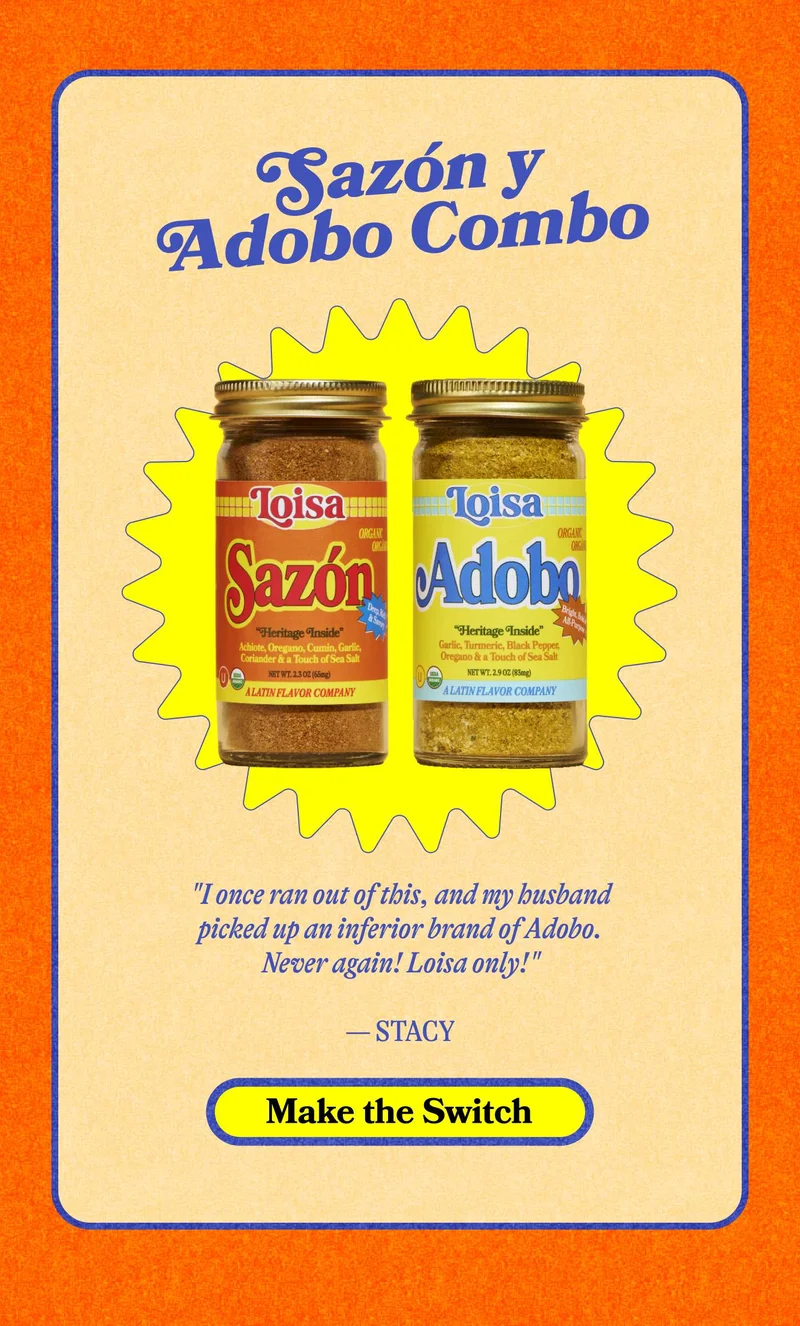 ✨ Sazón y Adobo Combo. "I once ran out of this, and my husband picked up an inferior brand of Adobo. Never again! Loisa only!" — Stacy | MAKE THE SWITCH