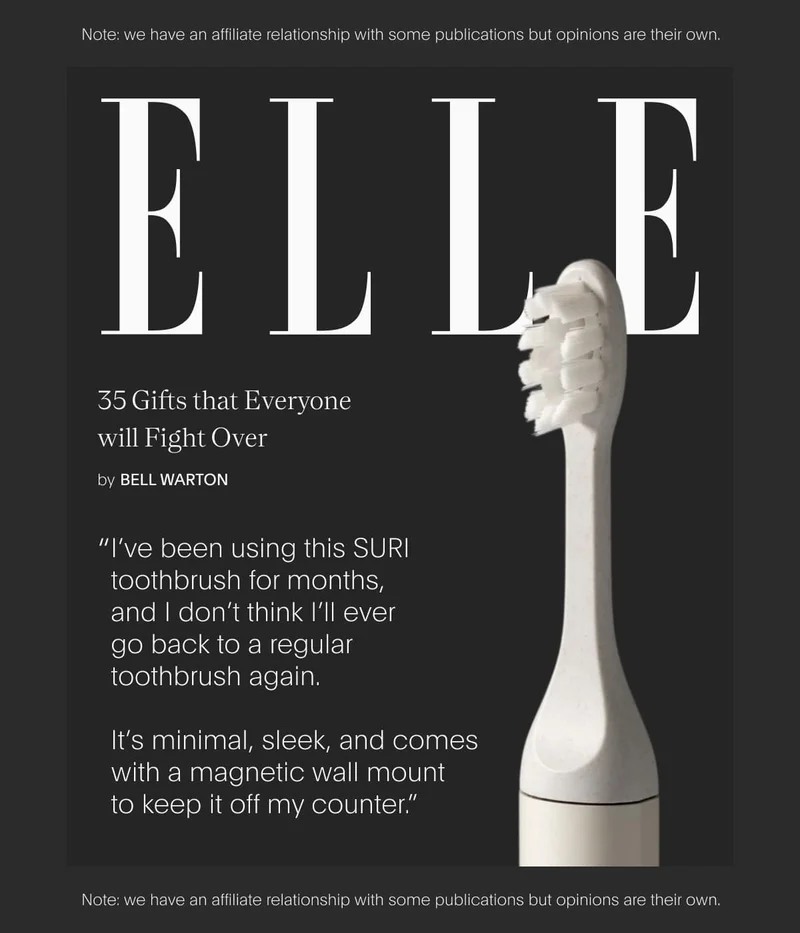 "I’ve been using this SURI toothbrush for months, and I don’t think I’ll ever go back to a regular toothbrush again."