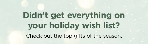 Didn't get everything on your holiday wish list? Check out the top gifts of the season.