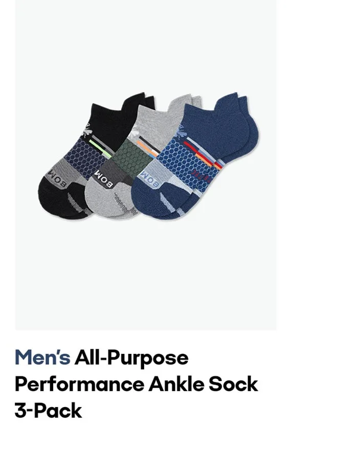Men's All-Purpose Performance Ankle Sock 3-Pack