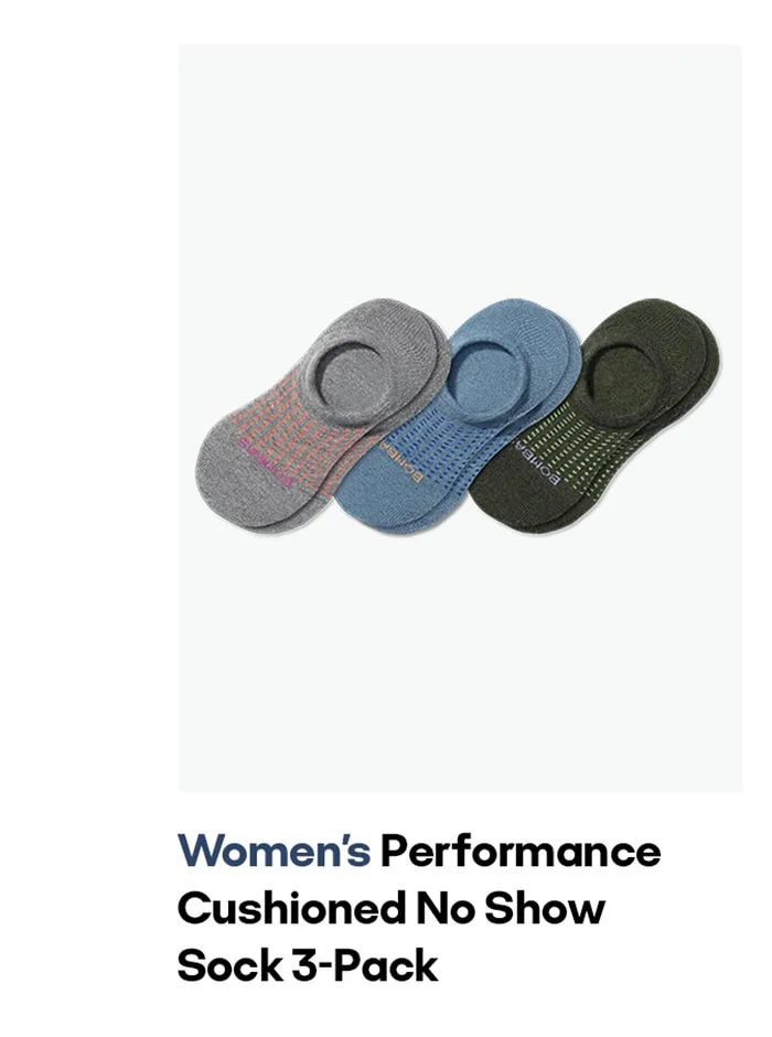 Women's Performance Cushioned No Show Sock 3-Pack