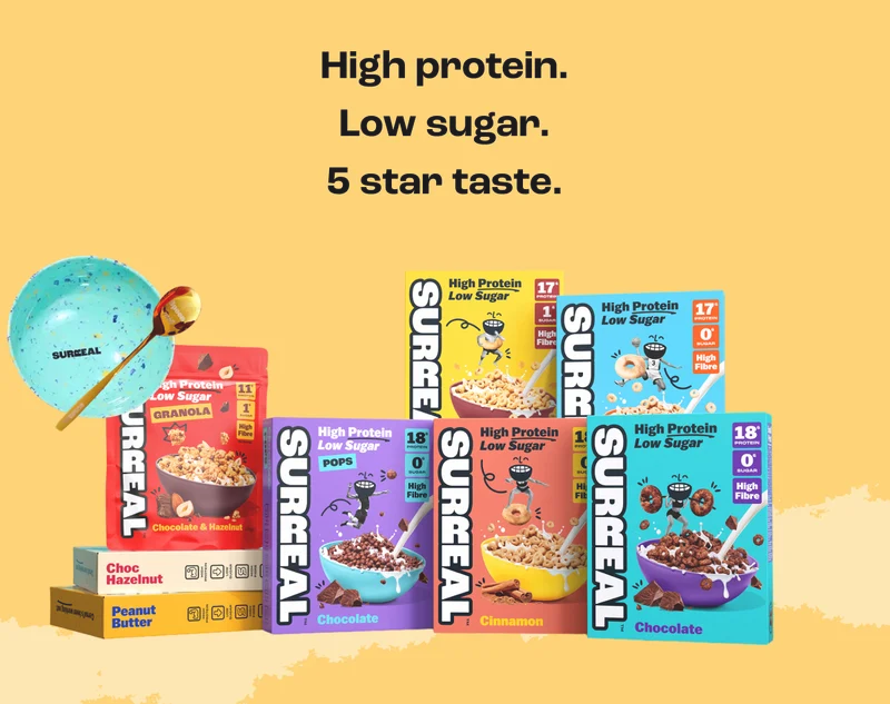 High protein. Low sugar. 5 star taste.