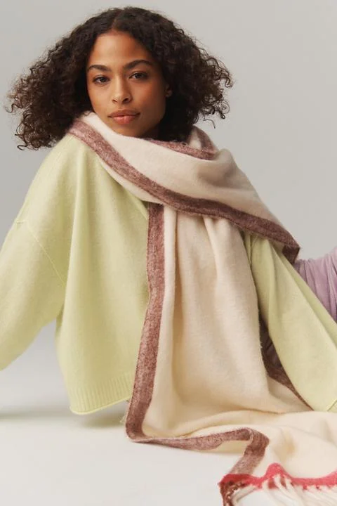 By Anthropologie Brushed Fringe Scarf