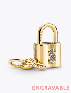 Padlock and Key Dangle Charm