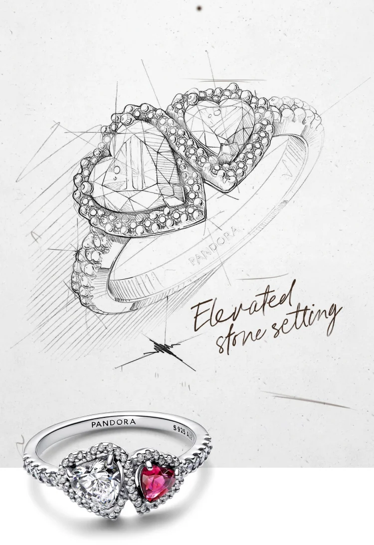 Double heart ring