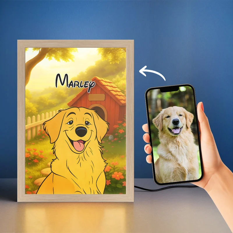 Image of Cartoon Pet Portrait LED Night Light