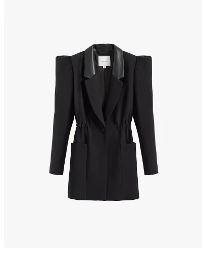 Draped Sleeve Blazer