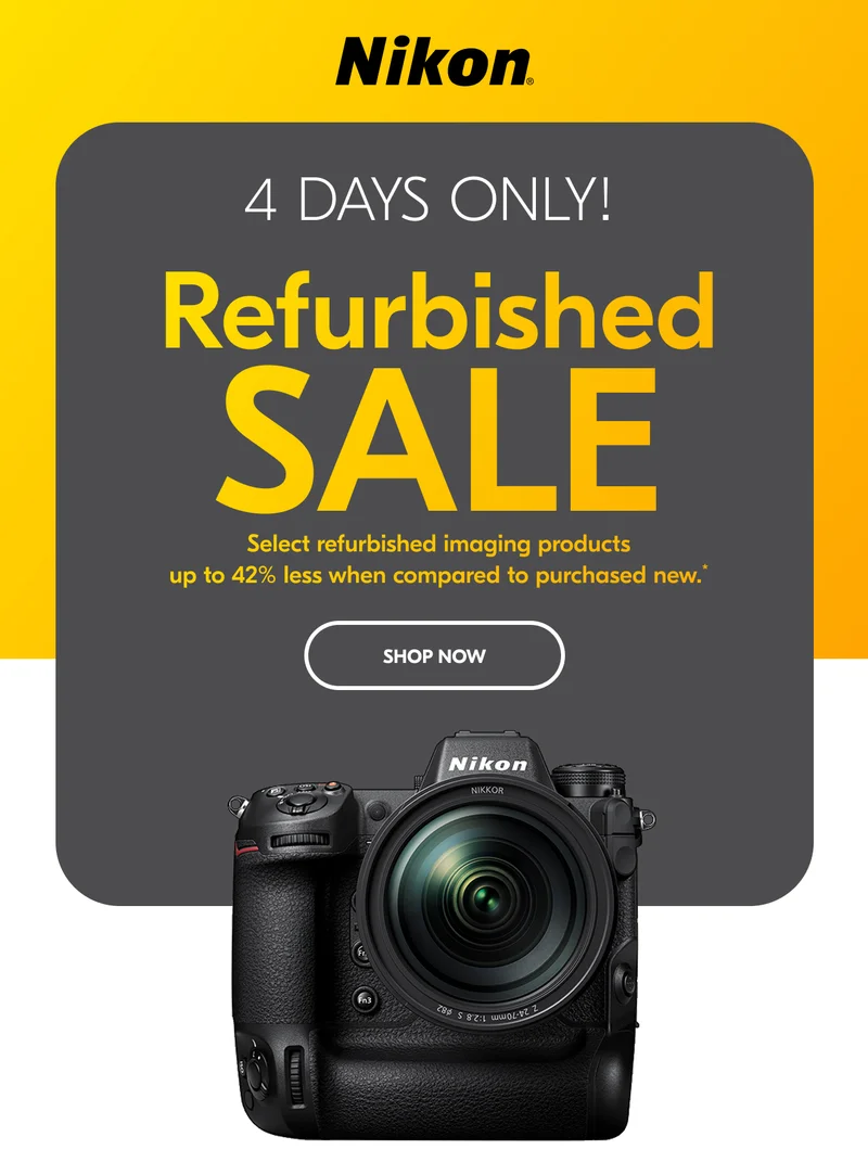 Nikon | 4 Days Only! Refurbished Sale | Shop Now