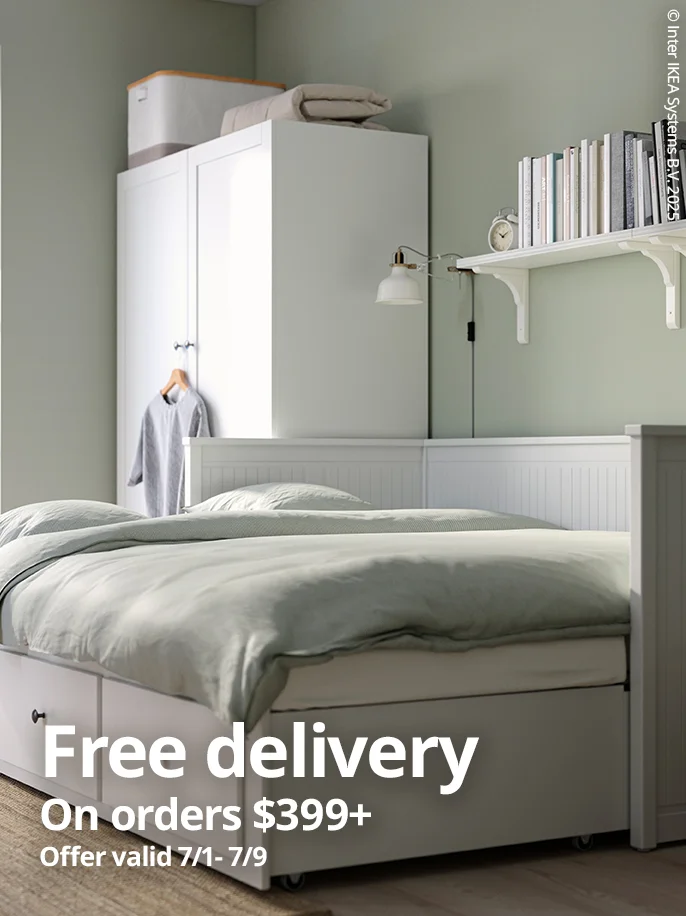 Free delivery on orders $399+, Offer valid 7/1 - 7/9