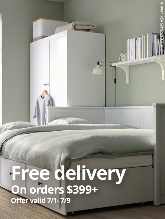 Free delivery on orders $399+, Offer valid 7/1 - 7/9