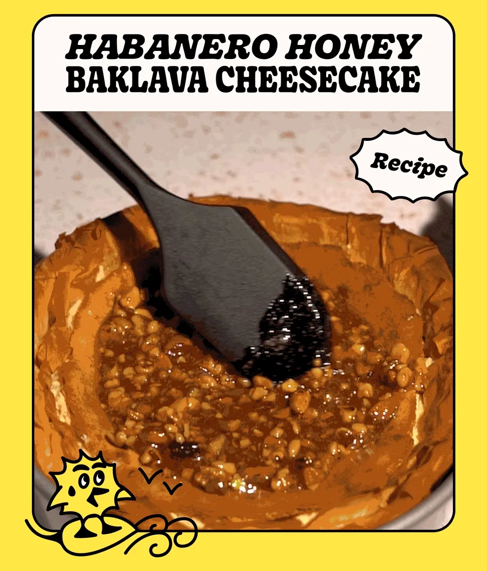 Habanero Honey Baklava Cheesecake