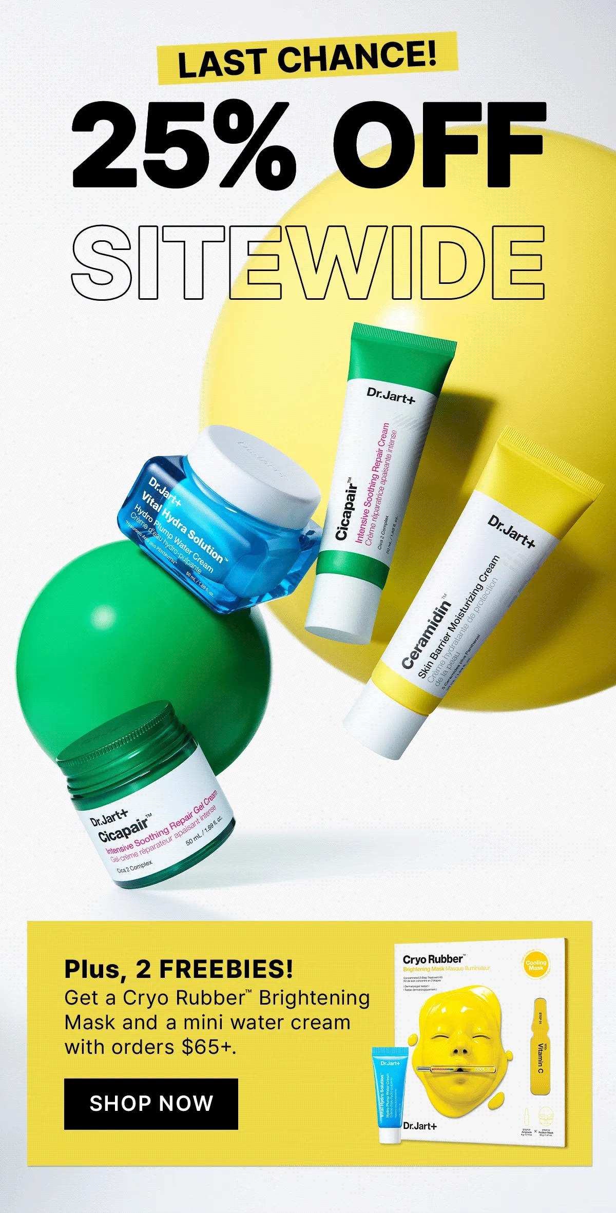 Calling all sensitive skin types. Get 3 free Cicapair full sizes with orders $65+.