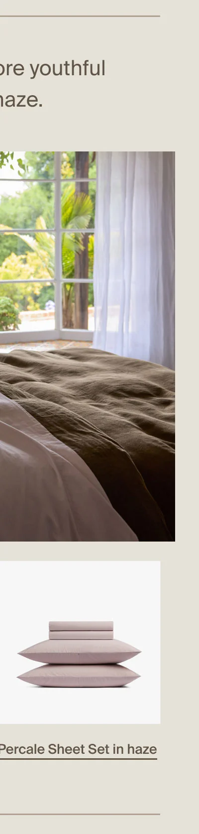 Percale Sheet Set in Haze