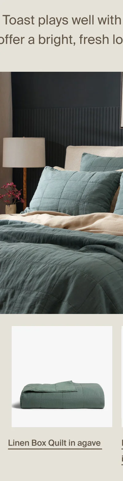 Linen Box Quilt in agave