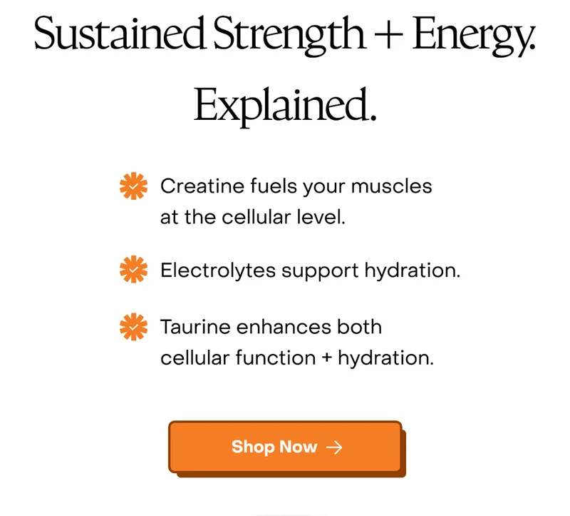 Sustained Strength + Energy. Explained.