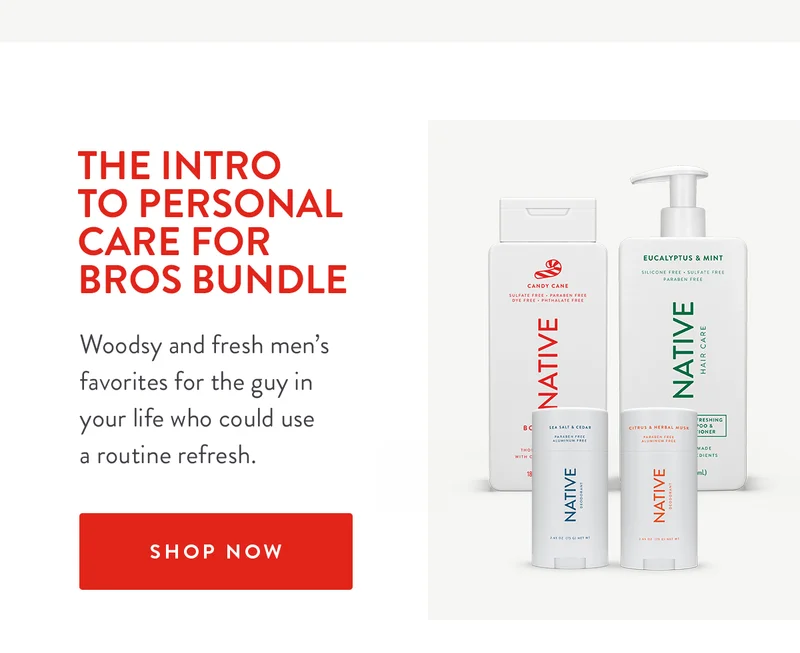 The Intro to Personal Care for Bros Bundle | Woodsy and fresh men’s favorites for the guy in your life who could use a routine refresh. | SHOP NOW