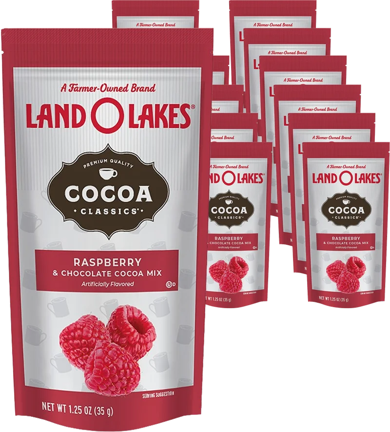 <span style="font-weight: 700; font-style: normal; text-decoration: none; font-family: Vulf_Sans-Medium, Helvetica Neue, Arial, sans-serif; font-size: 16px; line-height: 20px">Land O Lakes</span><span style="font-style: normal; text-decoration: none; font-family: Vulf_Sans-Medium, Helvetica Neue, Arial, sans-serif; font-size: 16px; line-height: 20px"> Cocoa Classic Mix - Raspberry And Chocolate (12 Pack)</span>