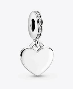 Engravable Heart Tag Dangle Charm