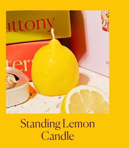 Standing Lemon Candle
