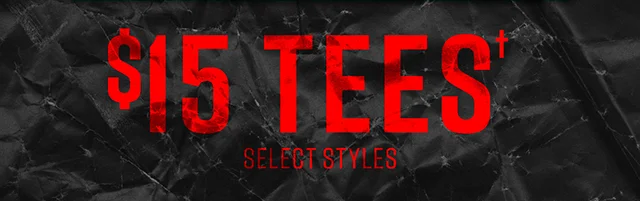 $15 Tees Select Styles