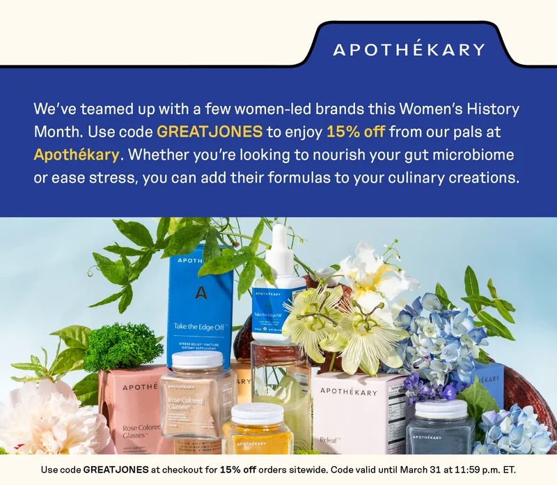 We've teamed up with Apothékary for 15% off with code GREATJONES