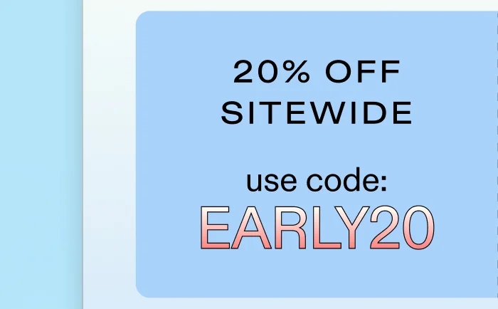 20% Off Sitewide with discount code