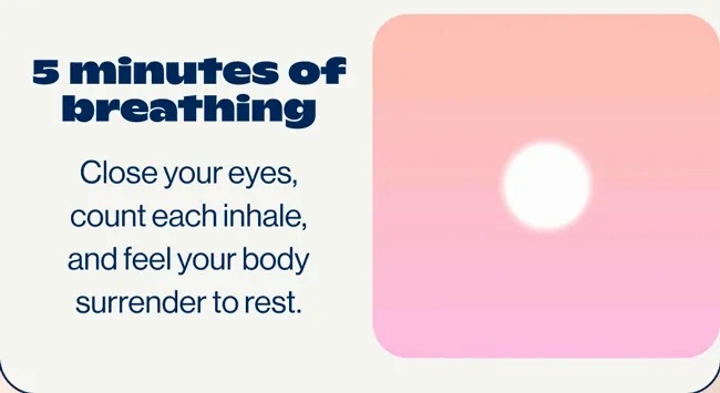 5 minutes of breathing
