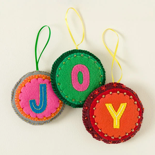 Felt Monogram Ornament