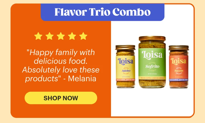 Flavor Trio Combo "Happy family with delicious food. Absolutely love these products" - Melania ⭐⭐⭐⭐⭐ SHOP NOW