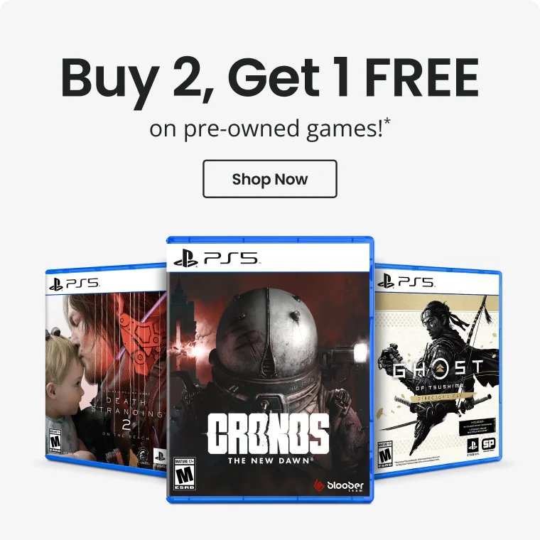 Buy 2, Get 1 FREE on pre-owned games!* | Shop Now