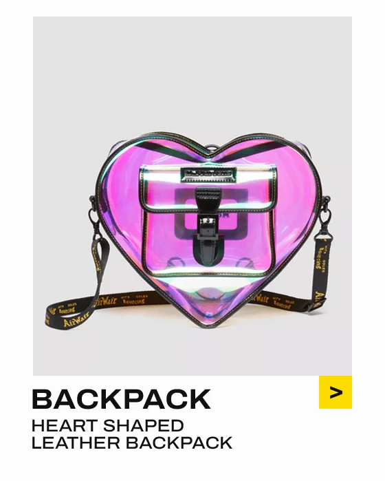 HEART SHAPED IRIDESCENT TRANSPARENT BACKPACK