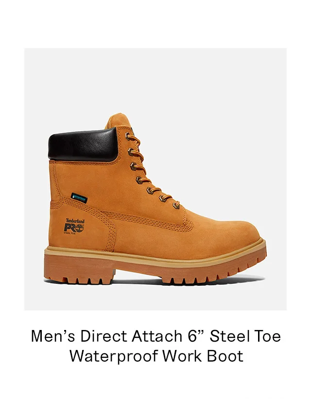 Men's Direct Attach 6 Inch Steel Toe Waterproof Work Boot