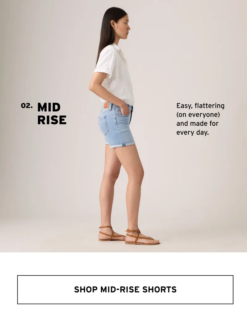 SHOP MID-RISE SHORTS